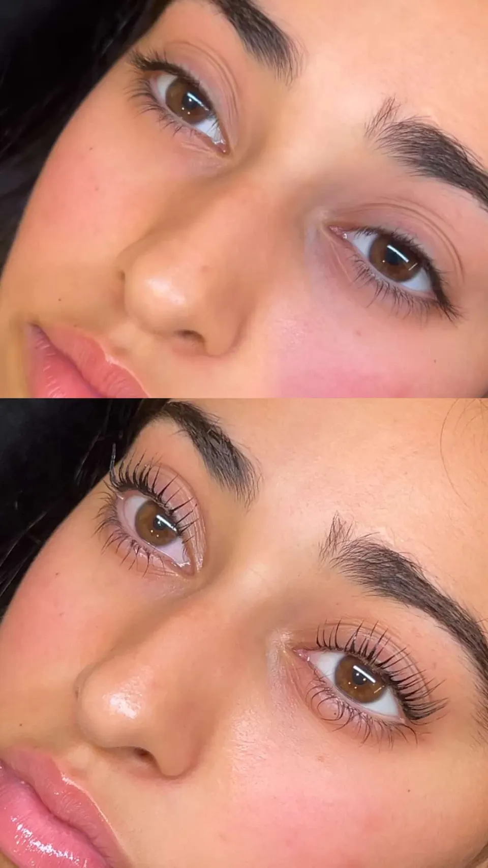 Korean Lash Lift before and after at Skin Therapy